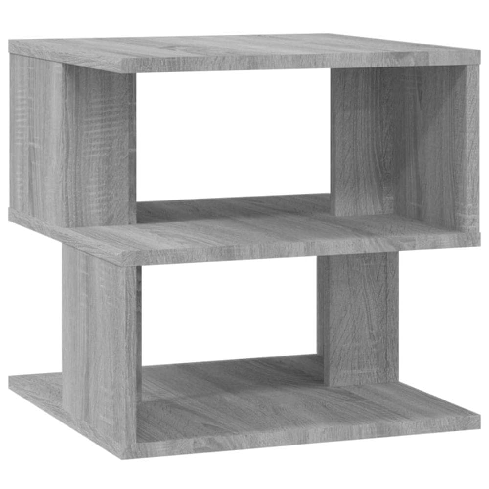 Vidaxl Príručný stolík sivý dub sonoma 40x40x40 cm spracované drevo